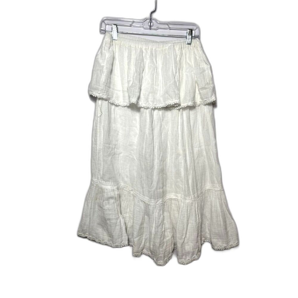 Anthropologie Daily Practice Dress Women's Medium White Mini Peasant bridal